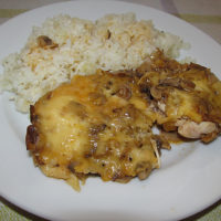 Kuracie prsia zepečené s hubami a syrom