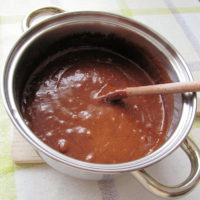 Maslo vymiešame s čokoládou